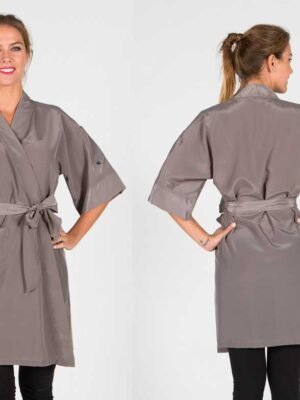 Bata Clienta Peluquería 100% Poliéster Repele Cabellos Antiarrugas