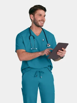 Casaca Sanitaria Hombre Arthro - Verde Azulado