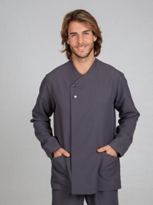 Casaca Pijama Sanitario Microfibra Garys Hombre Manga Corta y Larga