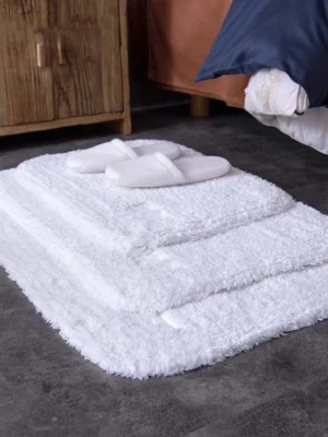 Alfombrillas de Baño de Algodón Blanco