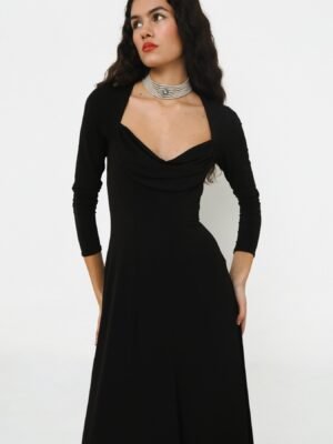 Vestido Midi Negro Hadid